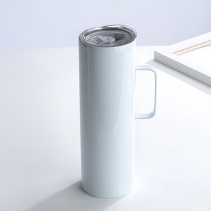 Sublimation Skinny Tumbler with Handle Sublimation Blank 30oz Tumbler <b>Double</b> <b>Wall</b> with Metal Straw 12oz 20oz 30oz Minimalist - Product Image 3