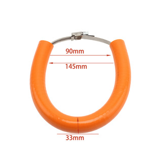 ZUQING แหวนป้องกันท่อไอเสีย 90 มม. 145 มม. ซิลิโคนสีส้มสำหรับป้องกันการตกกระแทกสำหรับการดัดแปลงรถจักรยานยนต์ออฟโรด - Product Image 1