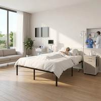 Modernes Großhandels-Eisenbett für Mietwohnungen, 1,9-Meter- und 2-Meter-Betten für Zuhause, Hotel, Krankenhaus, Apartment, Suite, Schulzimmer, Hauptschlafzimmer, Doppelbett