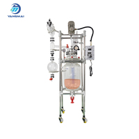 Reactor de vidrio encamisado industrial personalizado de 30L, tipo visual transparente, para procesamiento y producción piloto de productos químicos finos