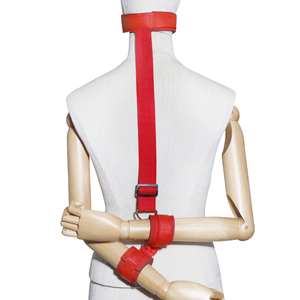 Adult Sexy SM Supplies Anti-Back-Hand Ribbon Suit with <b>Leather</b> <b>Handcuffs</b> Strap for Couple Usage Adult Sex Bondage Gear - Product Image 5