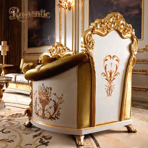 Divani a L di Lusso in Stile <span class=keywords><strong>Classico</strong></span> Italiano e Francese per Casa e Appartamento, Imbottiti in Tessuto con Struttura in Legno e Morbidi Cuscini per <span class=keywords><strong>Soggiorno</strong></span> - Product Image 5