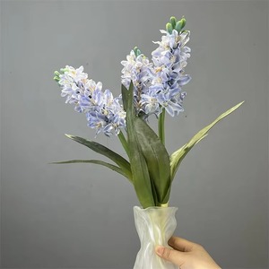 Flor Artificial de Seda de Tallo Único al por Mayor, Flor de Jacinto Blanca, Púrpura y Violeta con Impresión 3D para Decoración de Bodas - Product Image 6