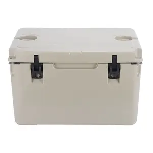 Manufacture high quality wholesale portable outdoor plastic rotomolded cooler box with custom logo printing