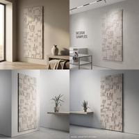 Nouveauté : Carrelage souple en pierre naturelle ivoire, texture 3D, panneau mural pour décoration intérieure et extérieure