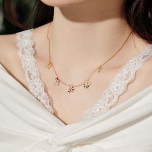 Collier pendentif alphabet en zircon, bijoux fins tendance Dylam 2024, argent S925, joyeux nouvel an, joyeux Noël - Product Image 2