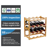 Range-bouteilles rectangulaire moderne en bois, robuste et durable, pour comptoir et garde-manger