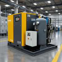 Compresseur d'air à vis refroidi par air haute pression 30 bar 40 bar avec surpresseur et réservoir d'air pour l'industrie du soufflage