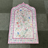 Tapis de Prière Musulman Rembourré en Velours Doux Antidérapant, Prix Abordable, avec Sac de Transport