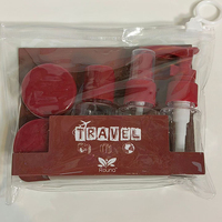 Ensemble de flacons de voyage en plastique de 30 ml, lot de 6 pièces, contenants de distribution cosmétiques, flacon de lotion, crème, vaporisateur, flacon à bouchon rabattable, pot