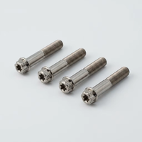 Vis de course CNC en titane de haute résistance grade 5 à tête torx à 12 points avec bride Ti-6Al-4V pour pièces automobiles et motos