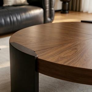 Mid-Century Modern Simple Wooden Coffee & Tea <b>Table</b> Set Combination Movable Design for Living Room Hotel Home Furniture - Product Image 3