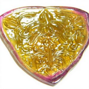Pierres précieuses brutes de tourmaline naturelle en vrac, formes/tailles/couleurs personnalisées - Jaune/Vert/Rouge, certifiées par un tiers - Product Image 1