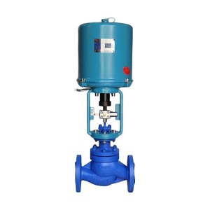 Vanne de régulation électrique à manchon SZSPSK ZDLP-25C DN15 en acier au carbone WCB, vanne de contrôle de chaudière à joint rigide - Product Image 1
