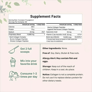 אבקת חלבון רב-קולגן לא בטעם ויטמין c חומצה ביוטין ויטמין c-תוסף מזין - Product Image 4