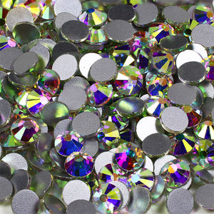 Große Packung größe Crystal AB Farben Non Hotfix Glas Strass Flatback Strass in loser Schüttung für Nail Art - Product Image 3