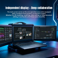 Industrial Triple Display Rugged Portable Computer with Intel I7-14700 RTX 5000 Ada Graphics 4K Resolution 5G Optional