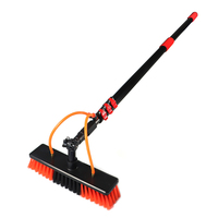 Kit de nettoyage télescopique robuste avec tête de brosse rotative, perche de 6 m alimentée en eau, lame de verrouillage sécurisée, nettoyage écologique