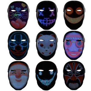 Máscara LED de miedo con cambio de cara de alta calidad <span class=keywords><strong>2023</strong></span>, nueva Máscara LED, escudo facial, <span class=keywords><strong>disfraz</strong></span> de Halloween, Mensaje de aplicación, máscara LED programable - Product Image 3