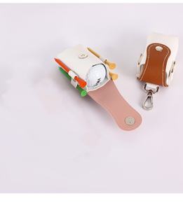 Mini Bolsa para Pelotas de Golf de Cuero PU con Soporte para Tees y Cierre de Hebilla - Regalo para Esposo, Accesorios Deportivos - Product Image 5