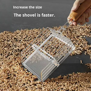 Eco-Friendly Metal Cat Litter Colher Grande Furo Tofu Mineral Areia Pá Push-Pull Dois-Em-Um <span class=keywords><strong>Pet</strong></span> Eliminação de Resíduos - Product Image 1