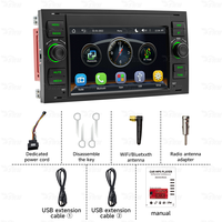 BQCC Autoradio multimédia universel 7 pouces Carplay Android 2Din Écran IPS Moniteur RGB RDS AM FM Stéréo de voiture USB Ford Transit