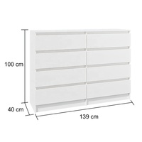 Salon rangement commode bois minimaliste chambre commode de 8 tiroirs
