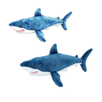 Peluches de requin réalistes avec dents pointues, animaux en peluche de requin de dessin animé, poupées souples de la faune marine sauvage, vente en gros de l'usine ISO de Yangzhou
