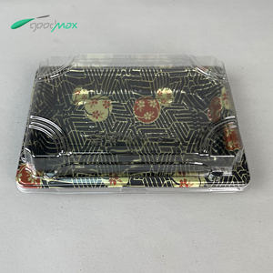 Caja de embalaje de plástico PP reciclable con logotipo personalizado bandeja de comida para llevar con impresión en color de sushi sashimi desechable - Product Image 4