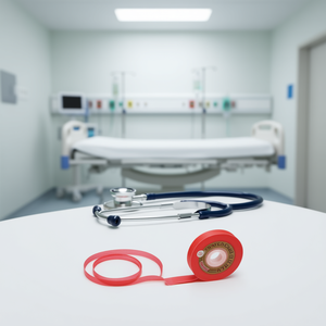 Nastro di Garza 1 Cm 35 Y Rosso per Uso Medico - Product Image 3