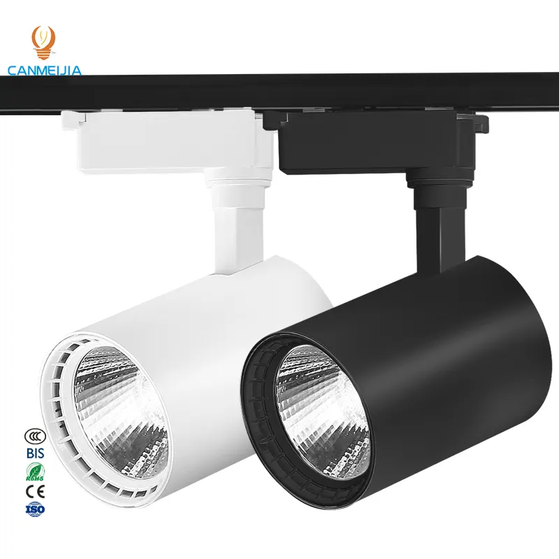 12W 20W 30W 40W COB Led Track Light Shop Focus Lamp Retail Spot Lighting Fixtures Spotlights Linear Magnetic Rail Tracking Lamp