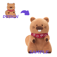 Peluche brodée personnalisable avec un matériau en peluche longue super douce