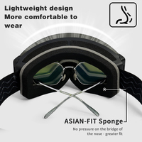 Masque de ski avec protection UV400, léger, verres polarisés, lunettes de snowboard, lunettes de ski, lunettes de sport de neige, lunettes de sécurité, logo personnalisé