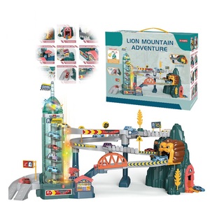 Nouveau circuit de voitures pour enfants avec 4 voitures Lion Rock Orbital Paradise, jouet éducatif pour garçons, cadeau d'anniversaire - Product Image 1