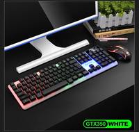 Ensemble clavier et souris filaires ultra-minces rétroéclairés par LED pour jeux multimédias, clavier et souris filaires avec RGB pour la maison et le bureau - En stock