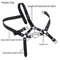 Ninghao Populaire BDSM Crochets nasaux à fixation sur la tête, Dilatateur oral, Bâillon buccal, Ligature de tête, Jouets sexuels érotiques fétichistes