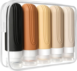 90ml Silicone Cosmetic Bottles , Tsa Approved Travel Toiletry Bottle <strong>Container</strong> Set, Refill Silicone Travel Toiletries Bottle <strong>Kit</strong> - Product Image 1