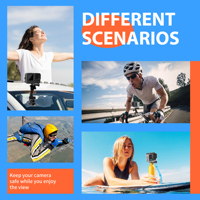 HONGDAK 65 en 1 Kit d'accessoires pour caméra d'action caméras de sport sangle de poitrine sac de rangement de voyage pour GoPro Insta360 Yi Insta360
