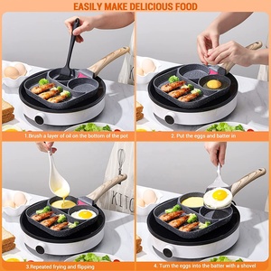 Sartén de cocina de <span class=keywords><strong>Gas</strong></span> y huevos de inducción, sartén dividida de 3 secciones, sartén antiadherente cuadrada <span class=keywords><strong>para</strong></span> desayuno de hamburguesas y huevos de Bacon - Product Image 4