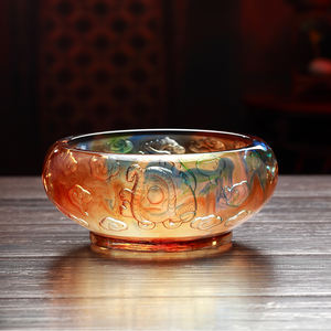 Bol énergétique des Gardiens Sacrés en cristal <span class=keywords><strong>de</strong></span> Liuli, quatre protecteurs célestes, moulage à <span class=keywords><strong>la</strong></span> cire perdue, pièce maîtresse d'harmonie - Product Image 3