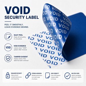 Etiqueta Holográfica <span class=keywords><strong>de</strong></span> Seguridad VOID <span class=keywords><strong>Original</strong></span> Transparente 3D Personalizada Anti-falsificación - Product Image 1