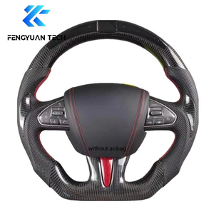 Volant de voiture en cuir noir personnalisable en direct d'usine, avec fibre de carbone forgée bleue, pour Infiniti FX35 G25 G37 Q50 Q60 Q70 <span class=keywords><strong>350Z</strong></span> - Product Image 5