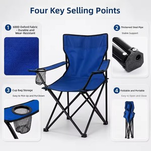 Sedia <span class=keywords><strong>da</strong></span> Spiaggia <span class=keywords><strong>Pieghevole</strong></span> in Acciaio Inossidabile Leggera di Alta Qualità, Portatile per Adulti, Ideale per Picnic, Parco, Magazzino, Vendita all'Ingrosso - Product Image 4
