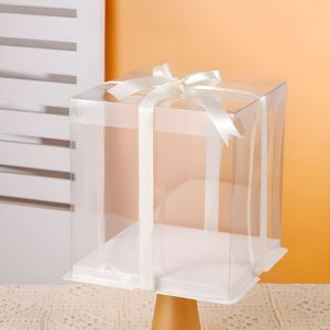 Bán Buôn Tùy Chỉnh Kích Thước Rõ Ràng Bánh Bao Bì Hộp Chất Lượng Cao Trong Suốt Bánh Hộp Hot Bán Bánh Sinh Nhật Hộp - Product Image 6