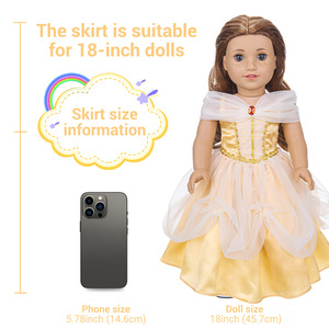 Falda Tutú De Malla Estilo <span class=keywords><strong>Blancanieves</strong></span> De 18 Pulgadas De Exportación Ropa Para <span class=keywords><strong>Muñeca</strong></span> De Bambú Princesa Juguete De Dibujos Animados - Product Image 3