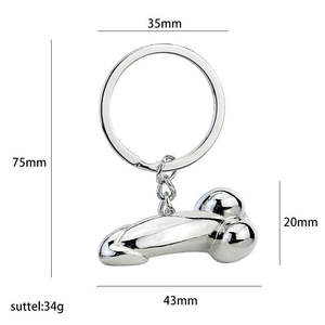Llavero con Forma de Órgano Reproductivo Masculino y Femenino, Dildo/Vagina, Divertido y Sexy, Parodia para Parejas, Llavero de Broma, Accesorios Genitales - Product Image 4