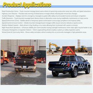 Écran d'affichage <span class=keywords><strong>routier</strong></span> LED couleur variable portable 12V DC en aluminium pour véhicules, pour avertissements <span class=keywords><strong>de</strong></span> sécurité - Product Image 6