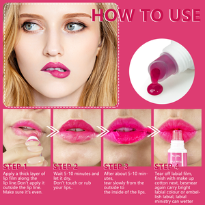 Nuevo Lápiz Labial Líquido Romántico de Marca Privada OEM, 6 Colores, Profesional, Larga Duración, Sexy, Mágico, Tinta para Labios Despegable a Prueba de Agua - Product Image 3