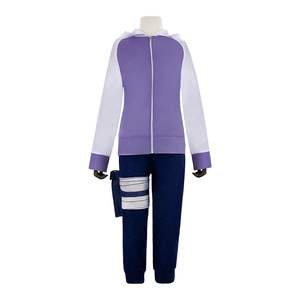 Costume de cosplay de style ninja d'anime pour Halloween, veste et pantalon violets pour femmes, ensemble complet, tenue de jeu de rôle pour le carnaval, costume de scène - Product Image 3