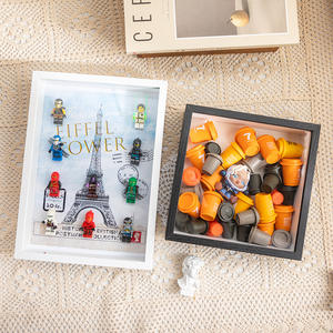 Cadre photo en blocs de construction, design creux pour l'empilage et la superposition, affichage créatif pour l'art des enfants (sans blocs de construction) - Product Image 2